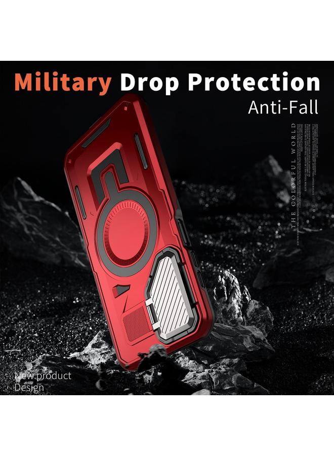 S-TOP Case For Samsung Galaxy A35 5G Shield Frame Holder MagSafe Phone Case - Image 4