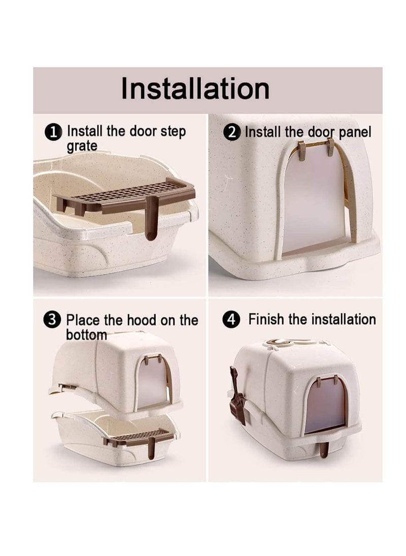 Dubkart - Cat Litter Box Closed Cat Toilet Box Pan - Image 1