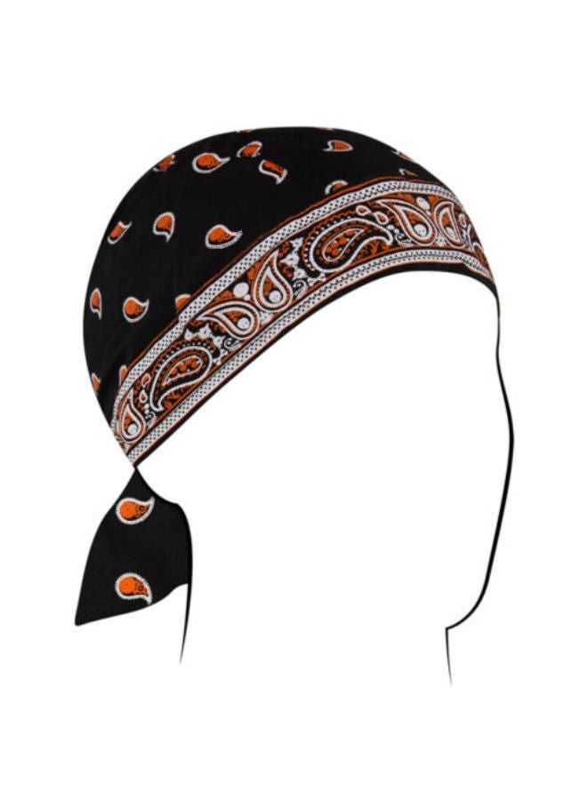 Zan Headgear Zan® Flydanna® Cotton Black & Orange Classic Bandana 