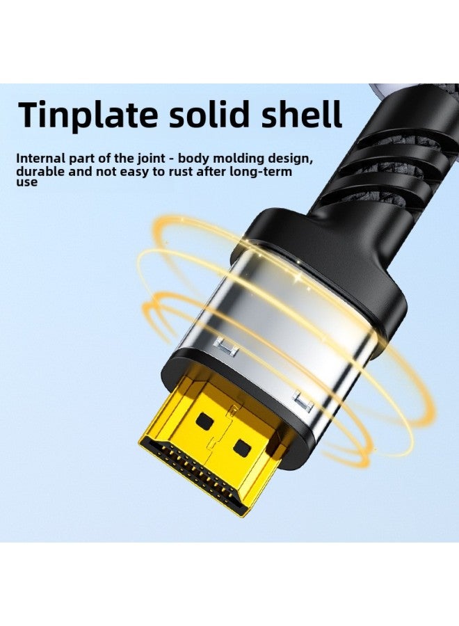 Jinghua 2.1HDMI Cable 8K Cotton Edition 60hz Connection Display Projector Notebook With Shielded HD Cable-Color:Hd Hd Line V2.1 Version 8k Two-color Version-Line Length:2m - Image 4