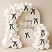 Charnoel Pearl White Balloon Garland Arch Kit 153 Pcs Garland Balloon Bow Pearl Sticker Party Decor for Wedding Bridal Engagement Coquette Birthday Party Decorations - Image 2