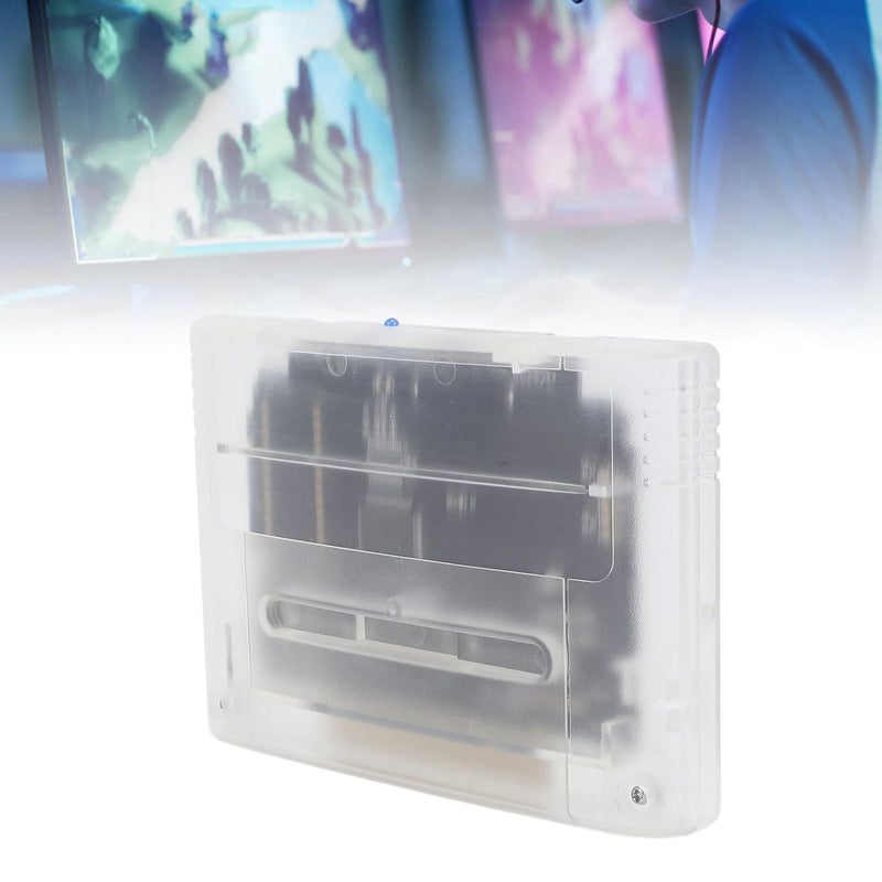 Fydun 3000 in 1 Game, Professional 8GB Memory Card Classics High Speed Multifunctional for SNES SFC Gaming Console Purple Transparent Automatic Save Backup Games (Transparent White) - Image 5