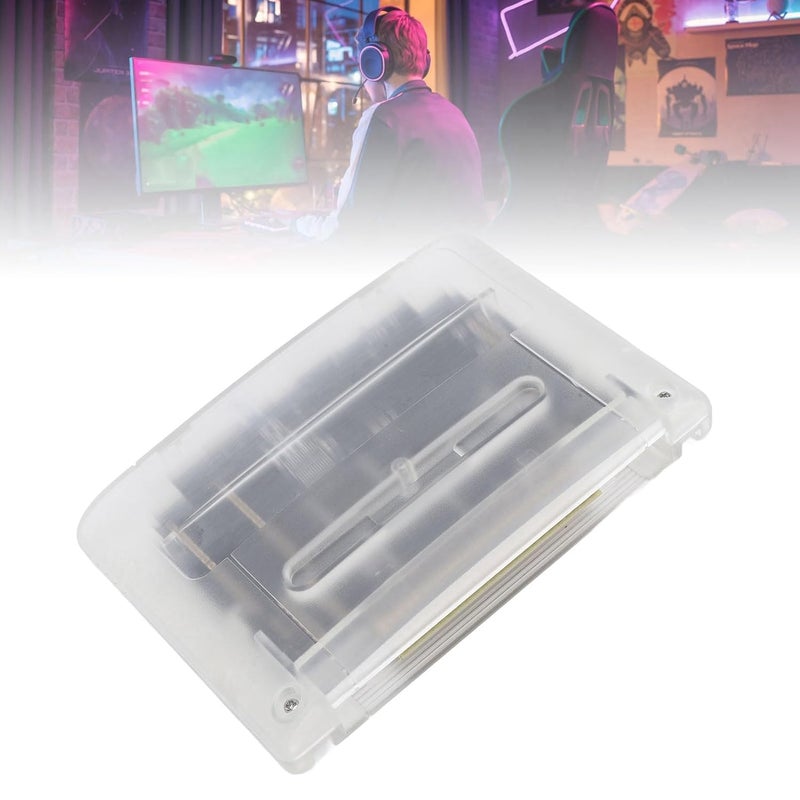 Fydun 3000 in 1 Game, Professional 8GB Memory Card Classics High Speed Multifunctional for SNES SFC Gaming Console Purple Transparent Automatic Save Backup Games (Transparent White) - Image 4