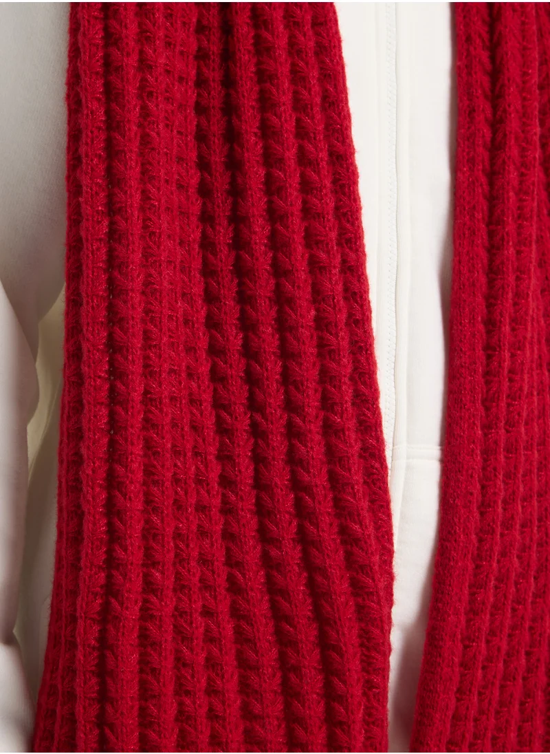 جينجر Winter Scarf With Pom Pom Detail