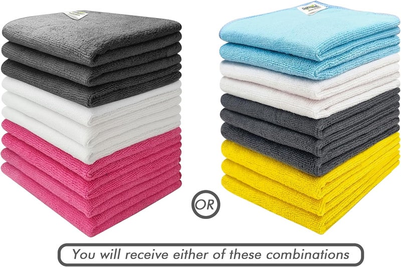 SOFTSPUN Microfiber Cleaning Cloths, 10 pcs 30x35ms 280GSM Multi-Color Highly Absorbent, Lint and Streak Free, Multi - Purpose Wash Cloth for Kitchen, Car, Window, Stainless Steel… - Image 2
