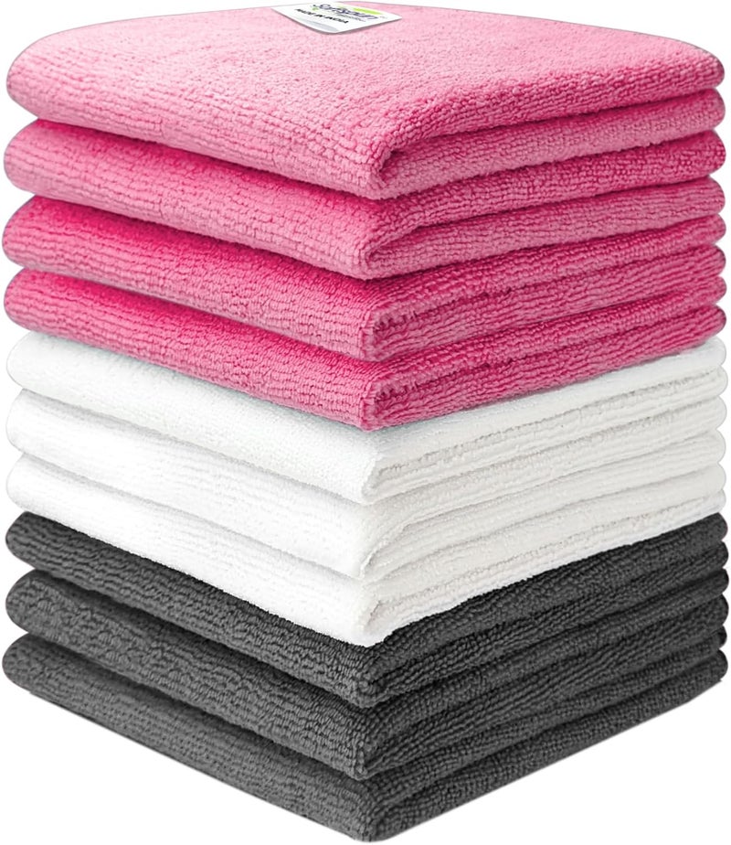 SOFTSPUN Microfiber Cleaning Cloths, 10 pcs 30x35ms 280GSM Multi-Color Highly Absorbent, Lint and Streak Free, Multi - Purpose Wash Cloth for Kitchen, Car, Window, Stainless Steel… - Image 1