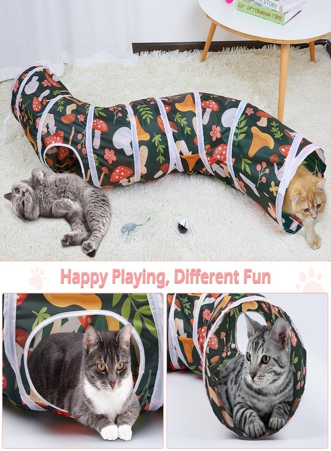 Glittme Cat Tunnel, Cat Tunnels for Indoor Cats, S-Shape Cats Cave with Cat Toys, Foldable Cat Tubes and Tunnels for Cats, Rabbit, Puppy, Guinea Pig - Image 4