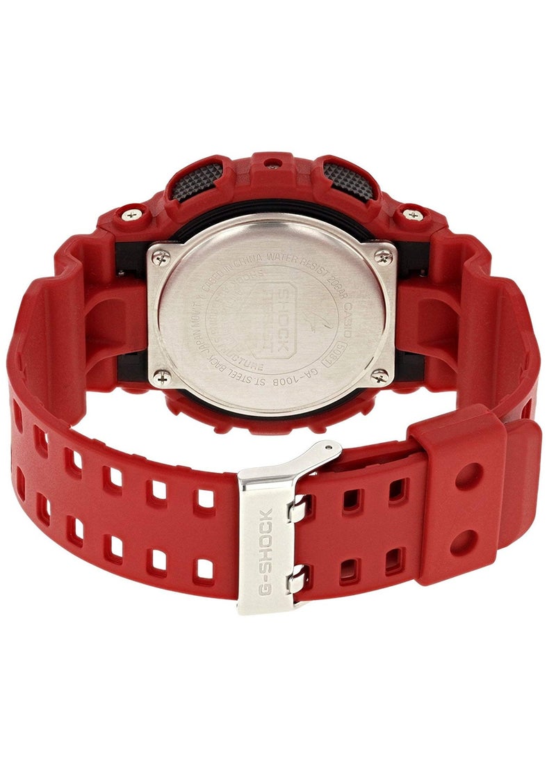 Men's Quartz Watch with Plastic Strap GA-100B-4A - pzsku/Z293E40091117A615E788Z/45/_/1729309836/7a24c22f-1c8b-41fa-ad80-0bd7e504a665