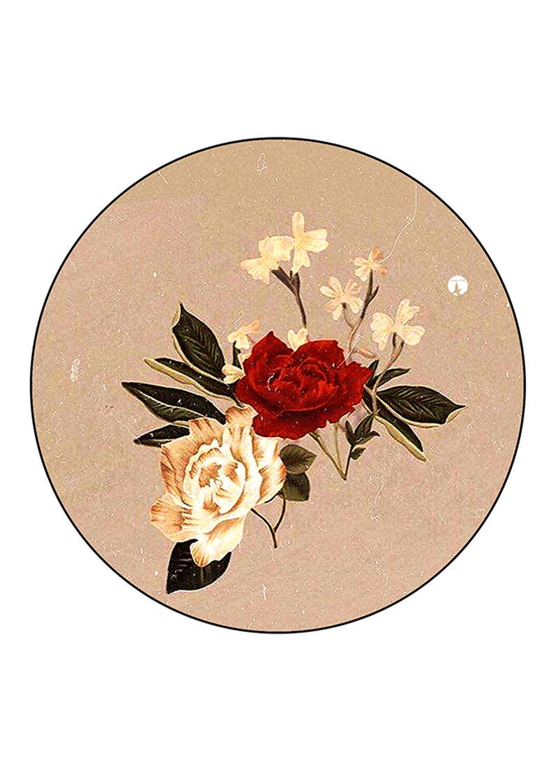 Flowers Printed Mouse Pad  Multicolour