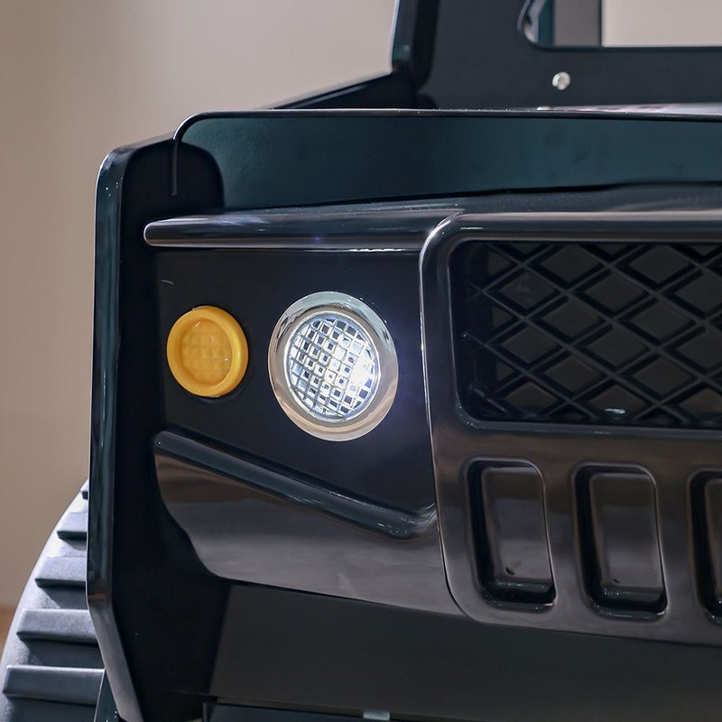 DANUBE HOME Ranger Explorer V2 90X190 Truck Bed W/Front Light | Modern Design Wooden Kids Bed Frame Furniture | Comfortable Bed (Mattress Not Included) - Black - Image 3