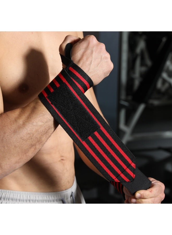 2 قطعة أساور معصم للرجال والنساء لرفع الأثقال مع حلقة إبهام، أساور دعم المعصم للتمارين الرياضية، أساور معصم احترافية من الدرجة الأولى، تدريب متقاطع - Image 3