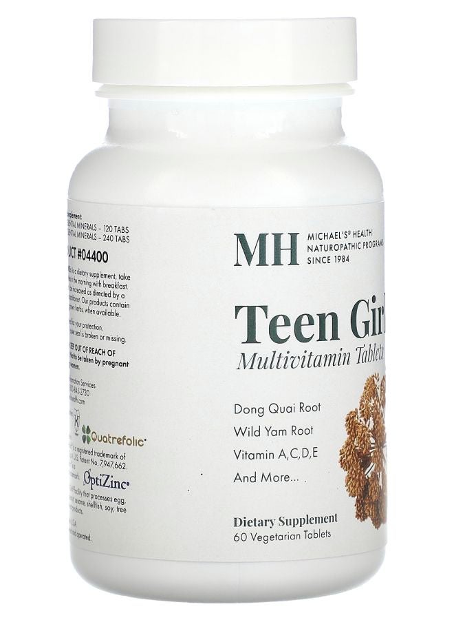 Michael's Naturopathic Teen Girls Multivitamin 60 Vegetarian Tablets - Image 2