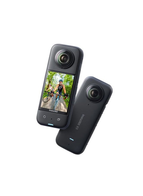 X3 - Waterproof 360 Action Camera with 1/2" 48MP Sensors, 5.7K 360 Active HDR Video, 72MP 360 Photo, 4K Single-Lens, 60fps Me Mode, Stabilization, 2.29" Touchscreen, AI Editing, Live Stream