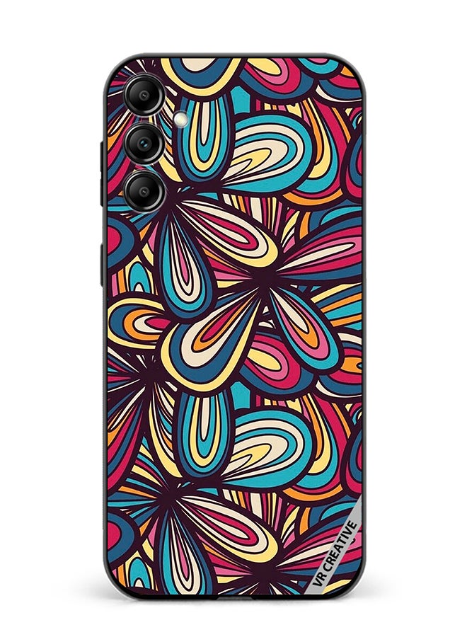 VR CREATIVE Protective Case Cover For Samsung Galaxy A55 Flower Abstract Design Multicolour - Image 1