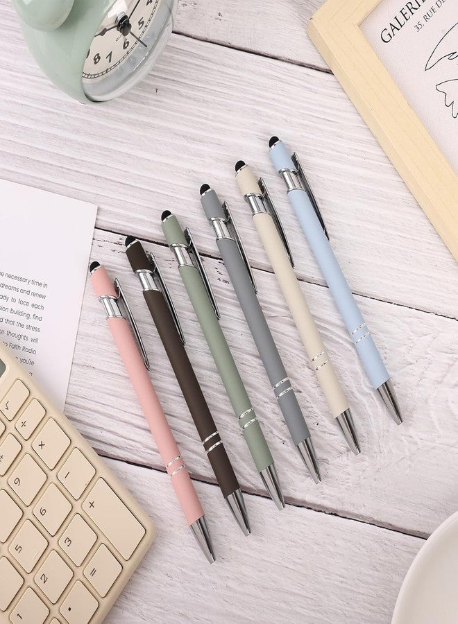 ALMOZA 2 in 1 Stylish Ballpoint Pens, Metal Pens with Stylus Tip, Pen for Touch Screens – Elegant Writing Tools for Office, School, Gifting Daily Use (2 in 1 6 PCS Pen Set) - Image 5