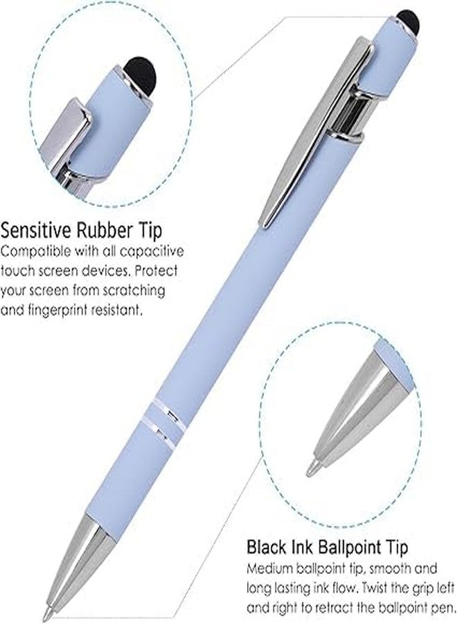 ALMOZA 2 in 1 Stylish Ballpoint Pens, Metal Pens with Stylus Tip, Pen for Touch Screens – Elegant Writing Tools for Office, School, Gifting Daily Use (2 in 1 6 PCS Pen Set) - Image 2