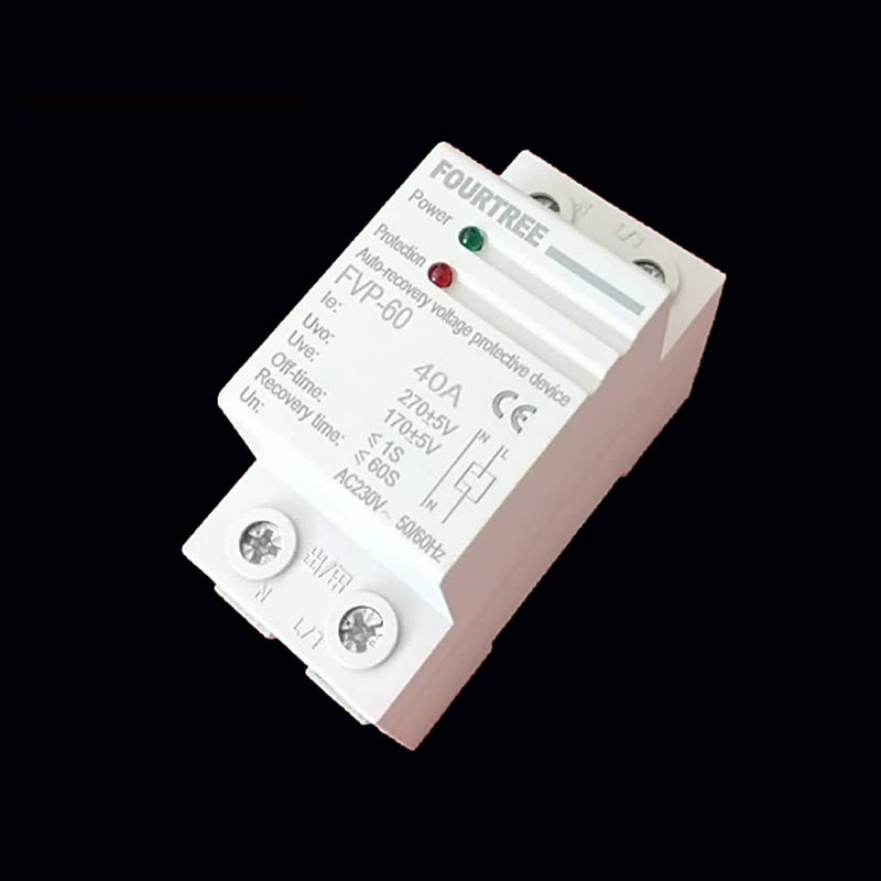 Self Recovery Over Under Voltage Protection Relay 32 40 50 60A C220V Din Rail Onecolor - Image 4