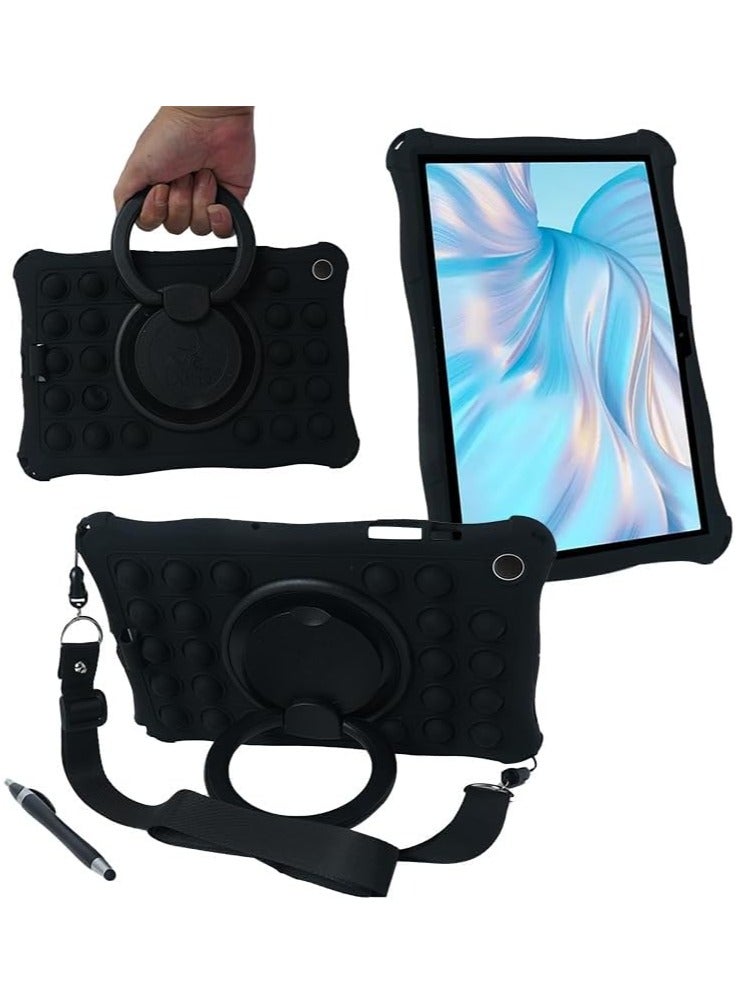 Case for Galaxy Tab A9 Plus SM-X216/X210 Cover 2023, Kids Friendly Silicone Stand Cover for Galaxy Tab A9+ Tablet with Handle Kickstand, Shoulder Strap  Stylus Pen