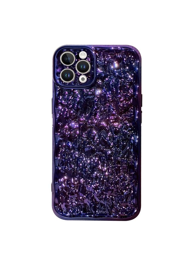 اس-توب جراب لهاتف iPhone 12 Pro Max مصنوع من مادة TPU ذات نسيج حجري ثلاثي الأبعاد مطلي بالكهرباء - Image 1