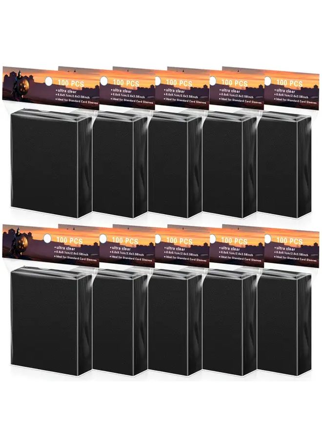 1000 Pack Black Classic Trading Card Holder Perfect For Game Day Protection Collection Christmas Halloween Gift - Image 1