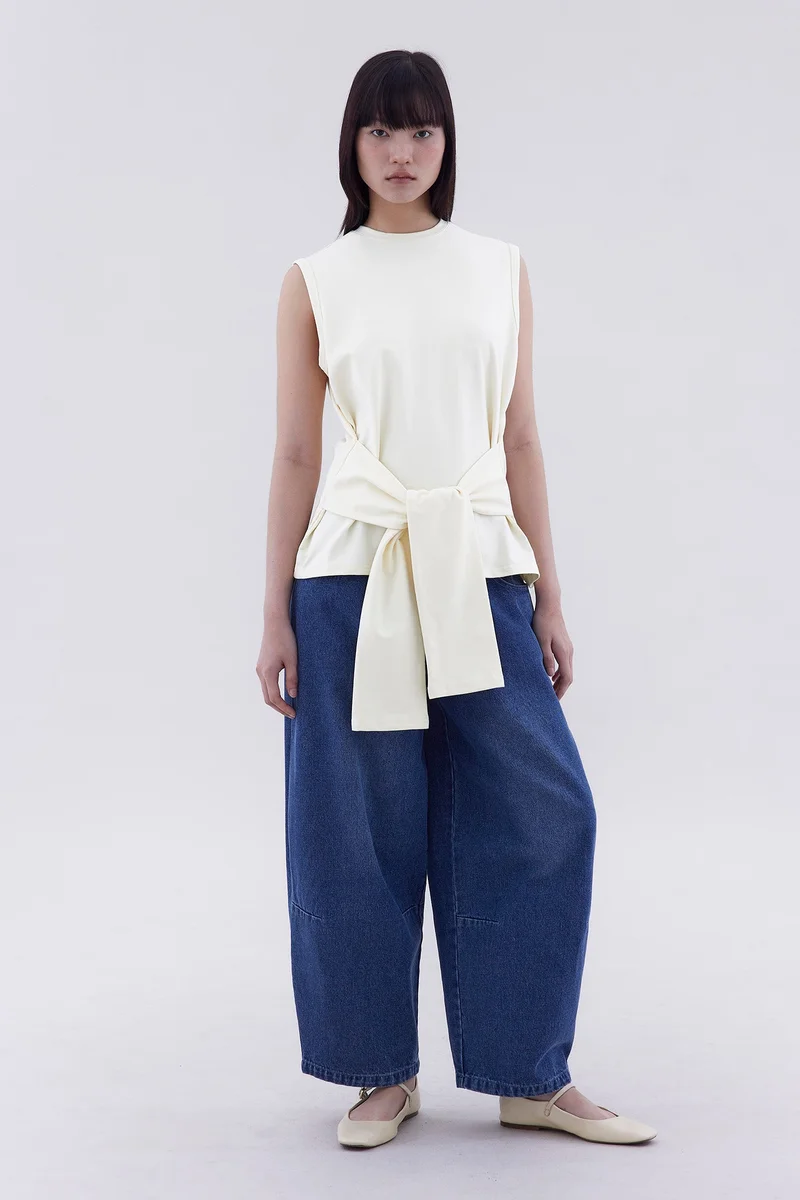 ذا اديتورز ماركت Savine Tie-Waist Relaxed Tee