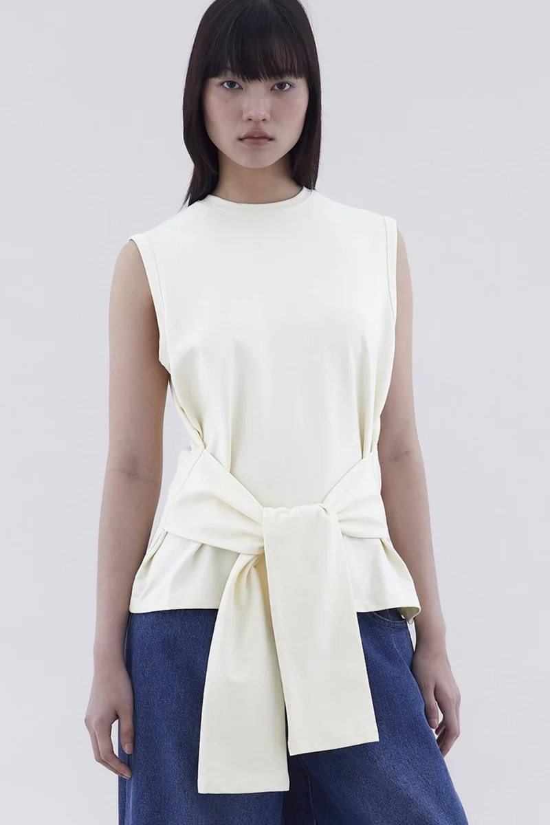 ذا اديتورز ماركت Savine Tie-Waist Relaxed Tee