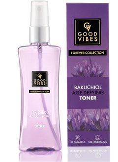 Good Vibes Bakuchiol Age Defying Face Toner Anti Aging Reduce Wrinkles & Fine Lines - Rejuvenate Your Skin Natural - No Parabens, Mineral Oil 100 ml