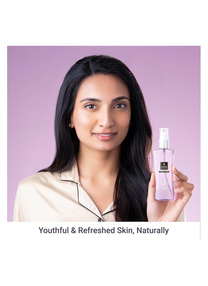 Good Vibes - Good Vibes Bakuchiol Age Defying Face Toner Anti Aging Reduce Wrinkles & Fine Lines - Rejuvenate Your Skin Natural - No Parabens, Mineral Oil 100 ml - Image 1