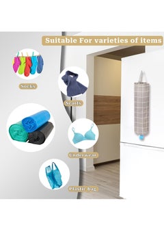 KASTWAVE Plastic Bag Holder Organizer Plastic Bag Organizer and Dispenser Washable Large Grocery Bag Organizer Reusable Shopping Bag Trash Bag Dispenser for Kitchen Travelling Supplies, 2 pce  - Image 4