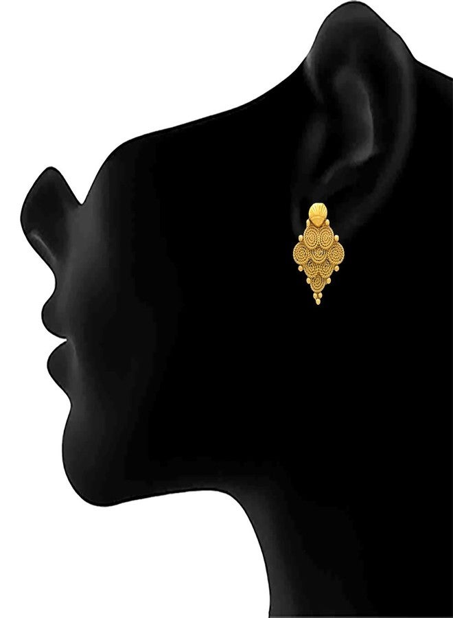 JFL - Traditional Ethnic One Gram Gold Plated Spiral Designer Mangalsutra with Earring and Double Black Beaded Chain for Women,Valentine - Image 4