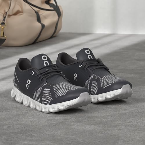 ON Men's Cloud 5 Combo Running Shoes, Black/Alloy, 9 - Image 2