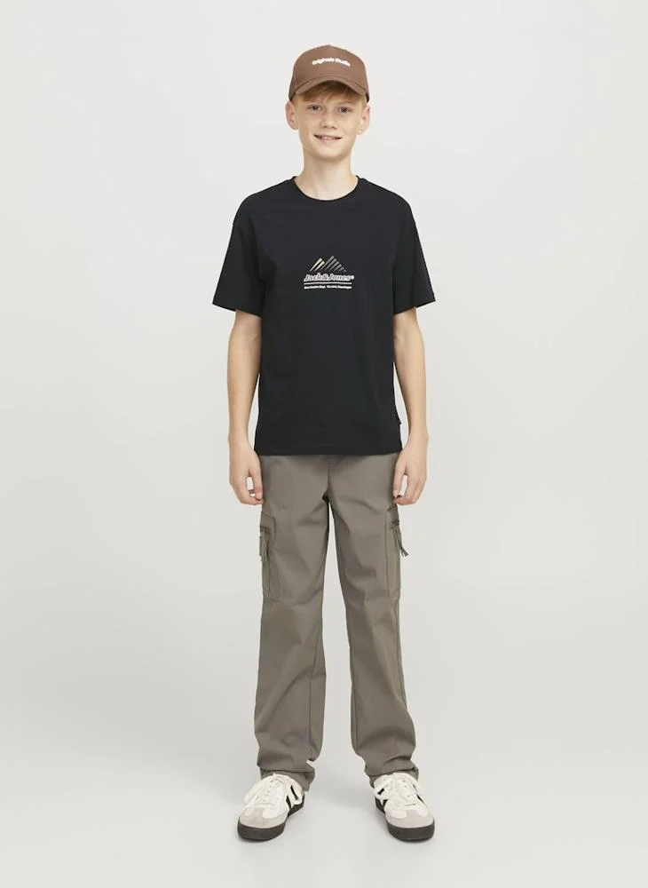 Jack & Jones Junior Kids Logo Print Crew Neck T-Shirt