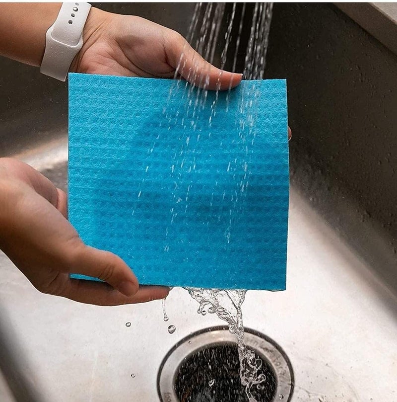 Gamins Gadgets Gamins Gadgets Microfiber Kitchen Sponge Duster Cloth for Table Top Shelf Car Cleaning Dusting Sponge Cleaner Set of 10 Multicolor - Image 5
