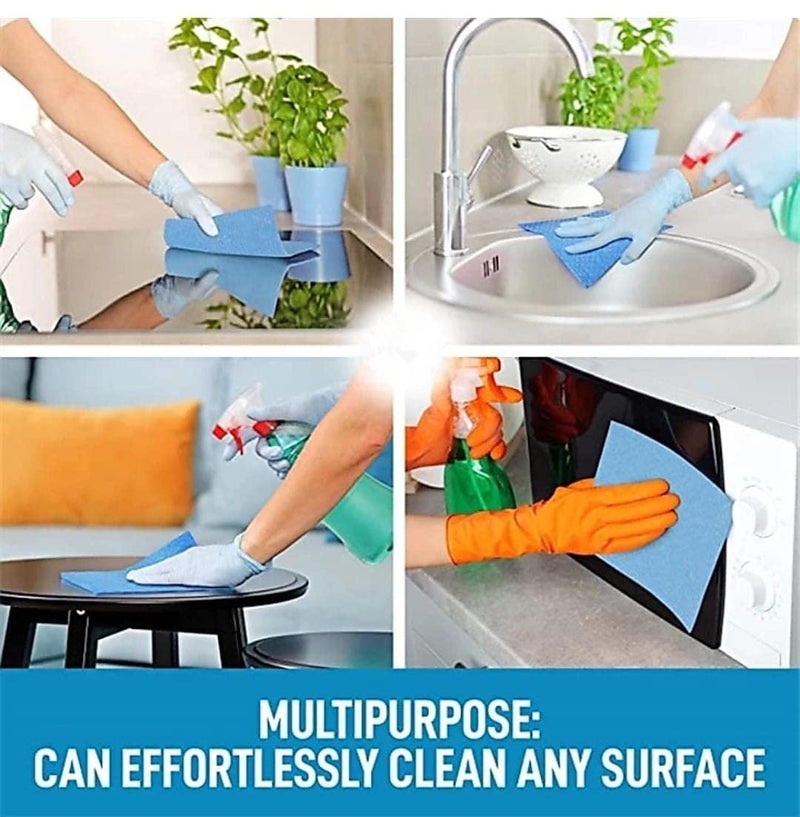 Gamins Gadgets Gamins Gadgets Microfiber Kitchen Sponge Duster Cloth for Table Top Shelf Car Cleaning Dusting Sponge Cleaner Set of 10 Multicolor - Image 3