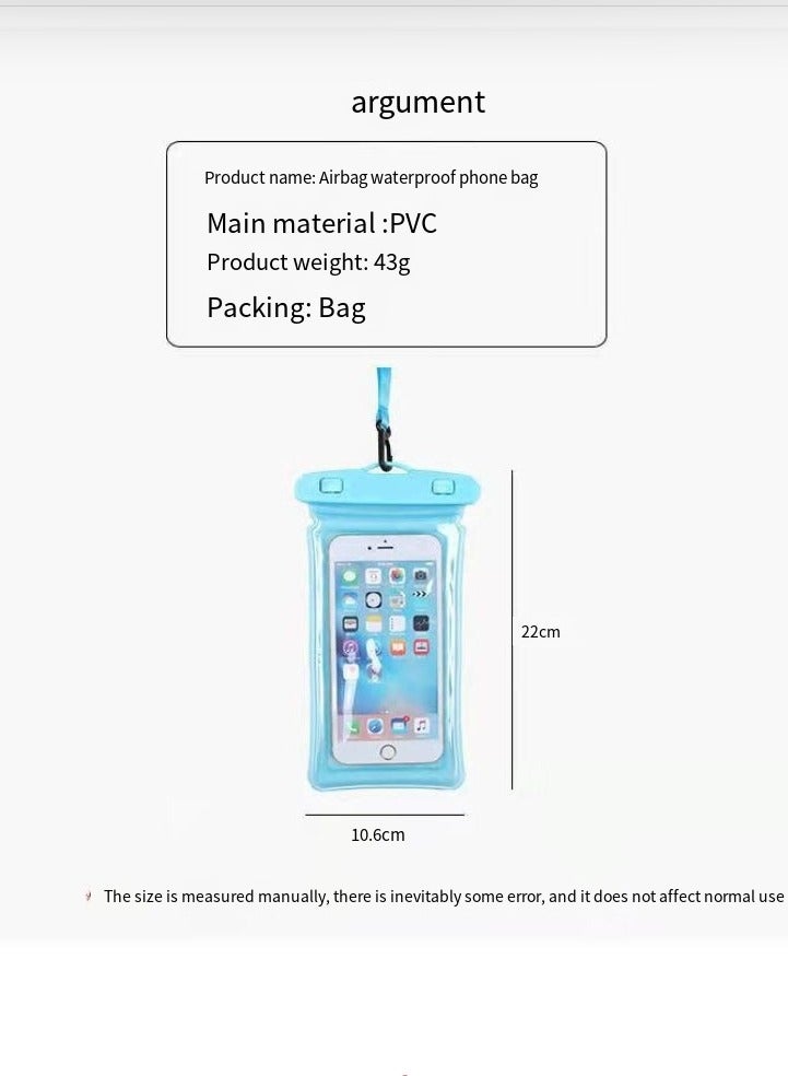 general Airbag mobile phone waterproof bag diving protective cover swimming hot spring water park water play equipment mobile phone drying bag beach cruise essential - Image 5