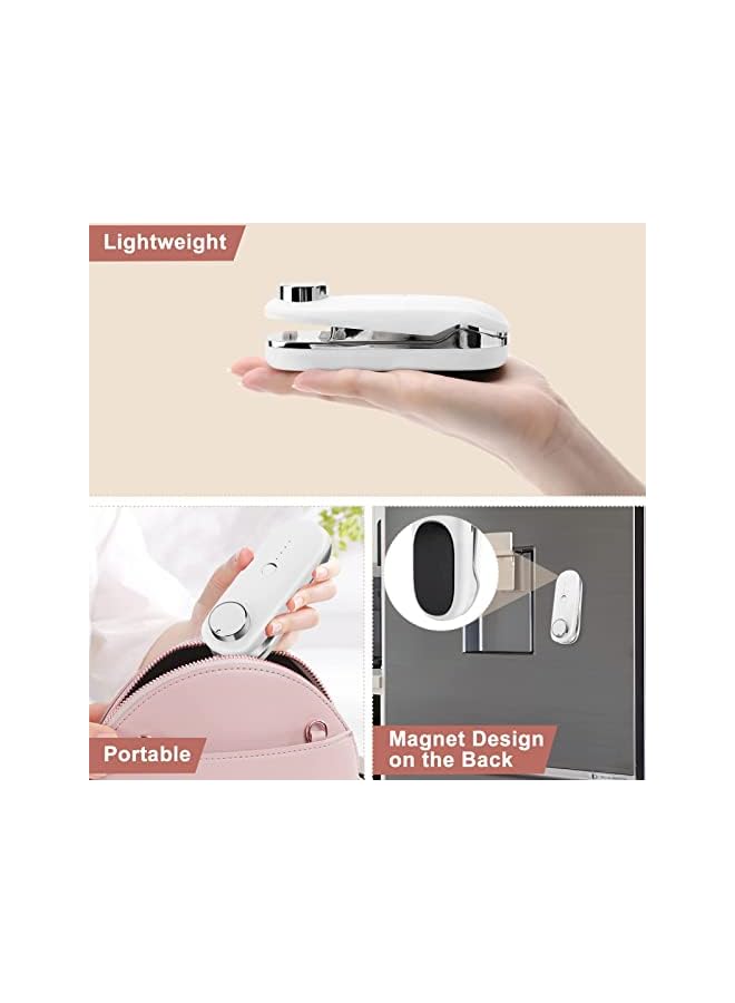 KASTWAVE Bag Sealer, 2 In 1 Handheld Bag Sealer Portable Chip Bag Sealer Heat Sealer Food Sealer Bag Sealer Heat Seal Sealer Machine For Chip Bags Food Home Snack Storage (White)  - Image 3