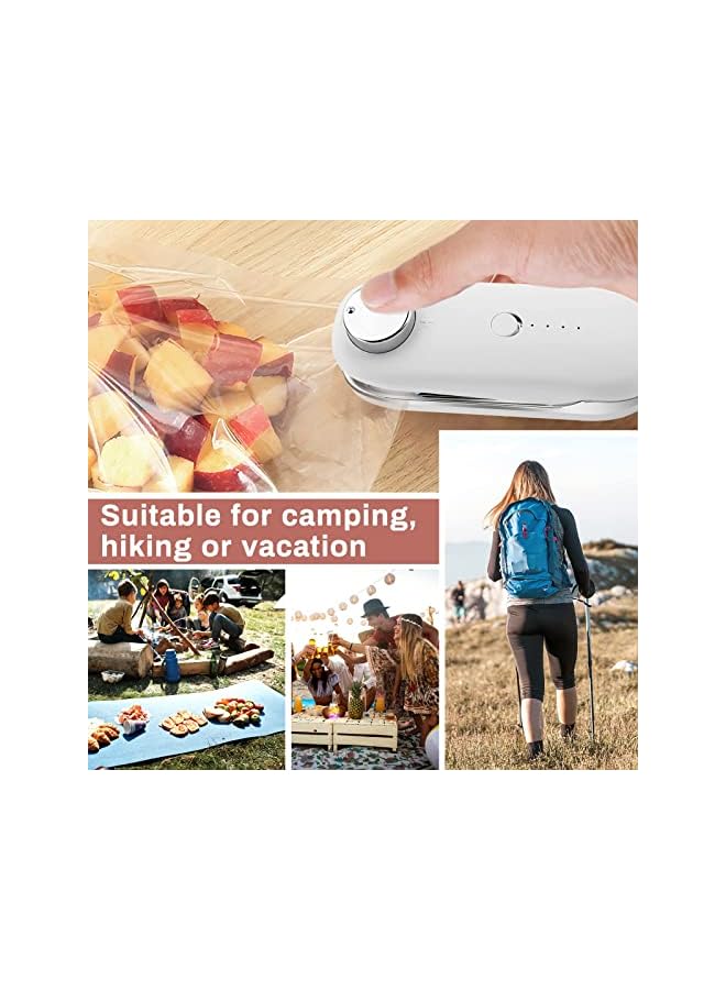 KASTWAVE Bag Sealer, 2 In 1 Handheld Bag Sealer Portable Chip Bag Sealer Heat Sealer Food Sealer Bag Sealer Heat Seal Sealer Machine For Chip Bags Food Home Snack Storage (White)  - Image 5