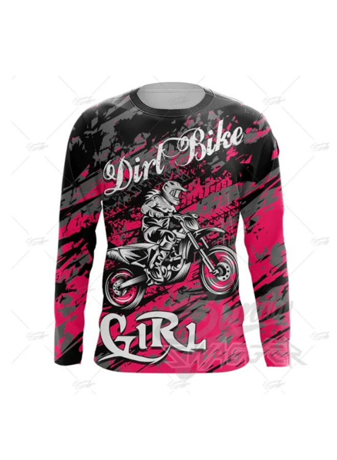 Pink Black Motorcycle Off-road Racing Jersey Ladies Endurance Mountain Bike Downhill Suit Motorcycle Riding Suit