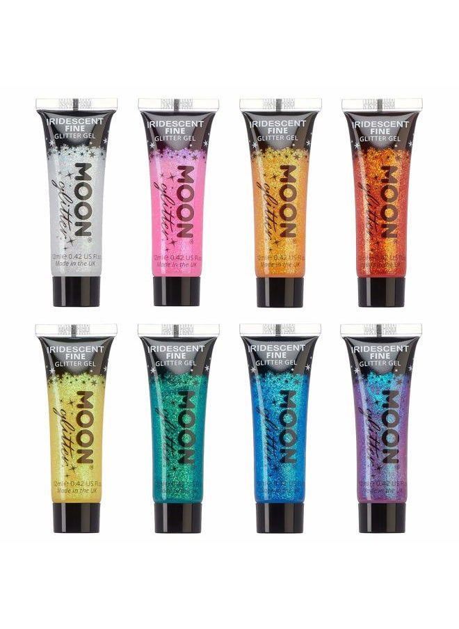 Moon Glitter - Iridescent Fine Face & Body Glitter Gel by Moon Glitter - 0.40fl oz - Set of 8 - Glitter Face Paint - Image 1