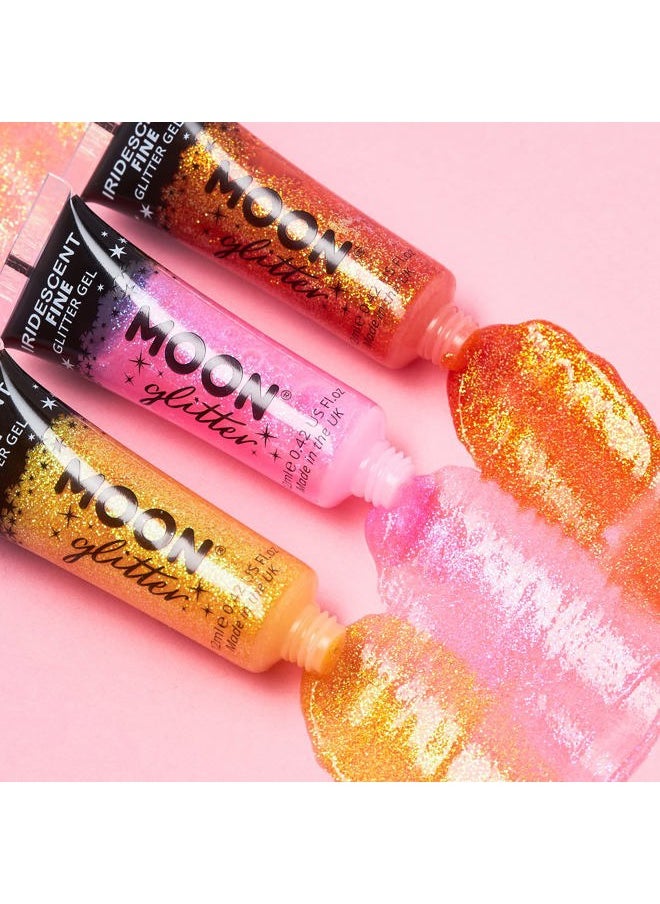 Moon Glitter - Iridescent Fine Face & Body Glitter Gel by Moon Glitter - 0.40fl oz - Set of 8 - Glitter Face Paint - Image 1