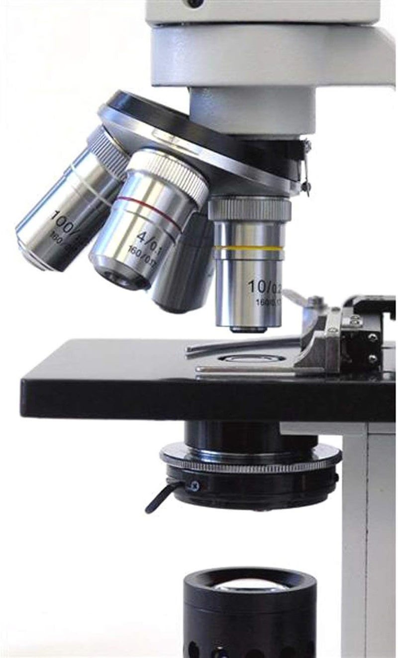 AmScope AmScope D120MS DualView Compound Monocular Microscope 40X1000X Magnification Brightfield 125 NA Abbe Condenser Mechanical Stage  - Image 3