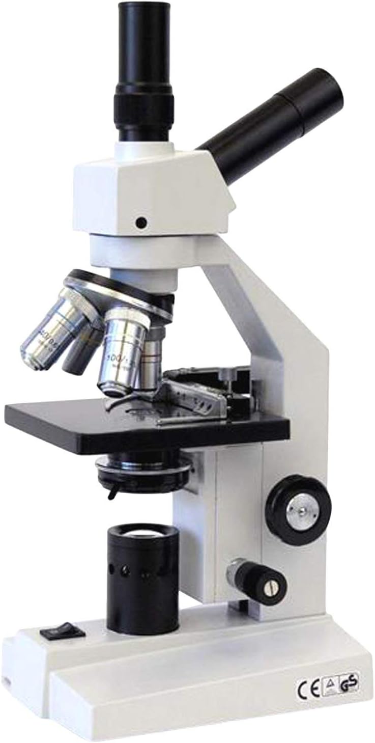 AmScope AmScope D120MS DualView Compound Monocular Microscope 40X1000X Magnification Brightfield 125 NA Abbe Condenser Mechanical Stage  - Image 1