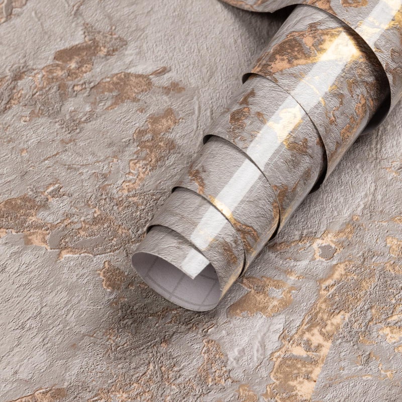 Gray and Gold Marble Fancy Wallpaper 16 x 787 Thicken Granite Peel and Stick Contact Paper Vintage Texture Glossy SelfAdhesive Waterproof Vinyl Removable for Living Room Countertop Kitchen Garage