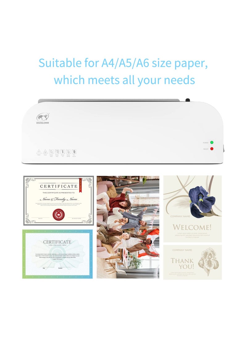 OSMILE - OSMILE SL289 Desktop Laminator Machine Set, A4 A5 A6 Size Hot And Cold Laminating Machine 2 Roller System 9 inches Max Width Suitabe for A4/A5/A6 Laminating Pouches for Home Office School Supplies - Image 1