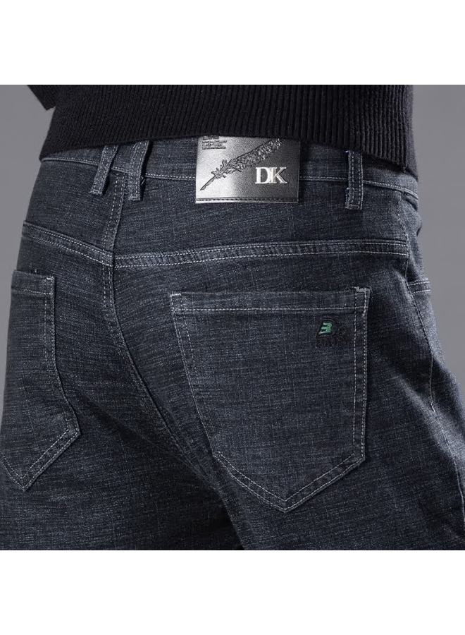 Tucano Jeans For Men, Spring And Autumn Cotton Comfortable Wear-resistant Straight-leg Pants, Business Casual Versatile Long Trousers Men's Clothing, Black Size 32 - Image 4
