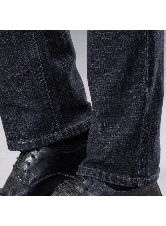 Tucano Jeans For Men, Spring And Autumn Cotton Comfortable Wear-resistant Straight-leg Pants, Business Casual Versatile Long Trousers Men's Clothing, Black Size 32 - Image 5