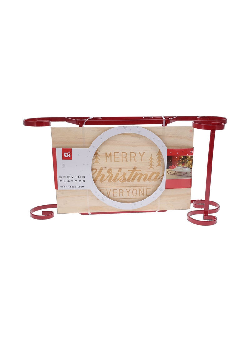 Homesmiths Christmas Serving Tray Beechwood 45.8 x 21.5 cm, Assorted 1 Piece - Image 1