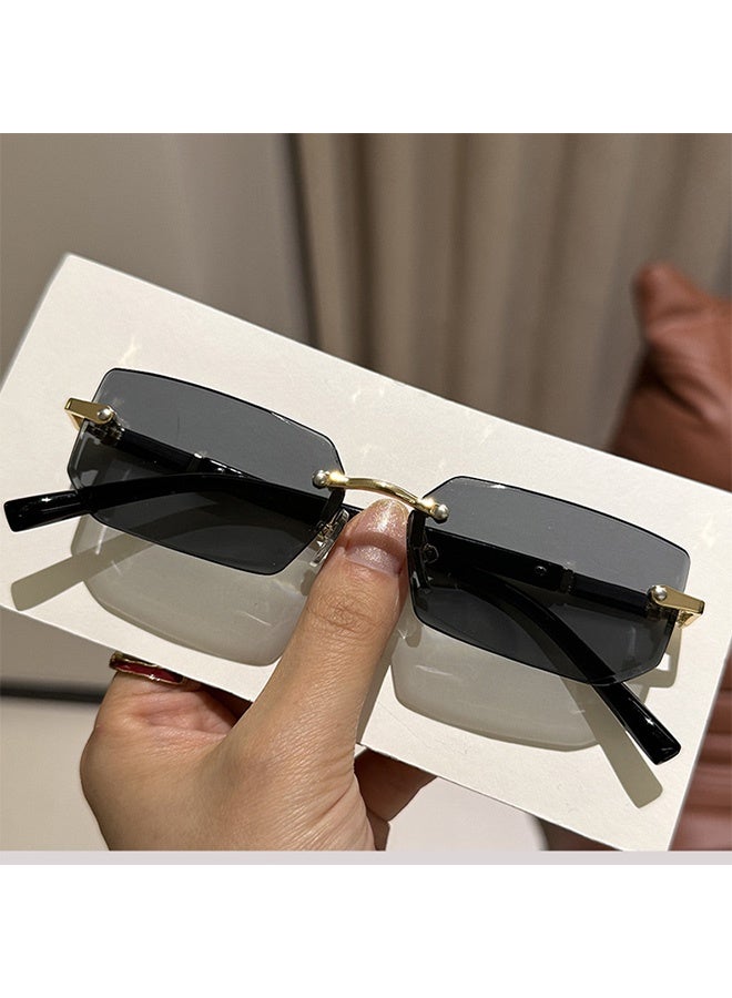 KANGLI Retro Personalized Frameless Fashion Trend UV Protection Sunglasses Unisex - Image 5
