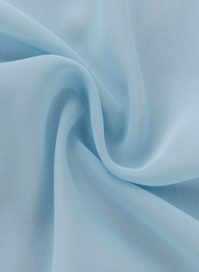 flohar 6Pack 10ft Chiffon Table Runner 29x120 Inch Sheer Romantic Table Runner for Wedding Birthday Party Bridal Shower Outdoor Decoration-Blue Mist - Image 5