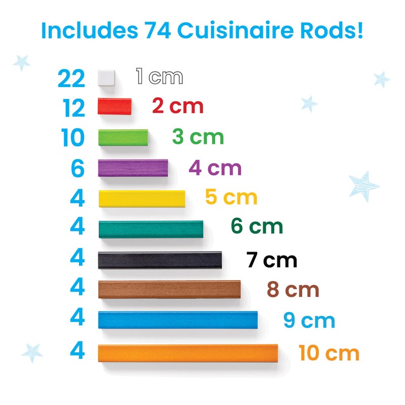 hand2mind hand2mind Cuisenaire Rods Early Math Activity Set, Math Rods, Place Value Manipulatives, Montessori Math Materials, Kindergarten Math Manipulatives, Kid Learning Activities, Math Classroom Must Haves  - Image 3